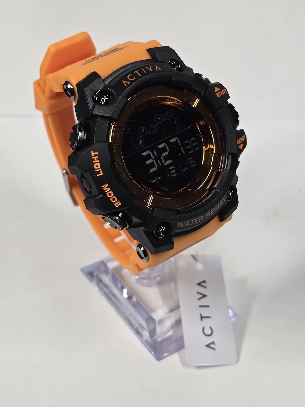 Activa Summit X Invicta Unisex Digital Watch - 50mm. Orange, Black (ACW8082-009)